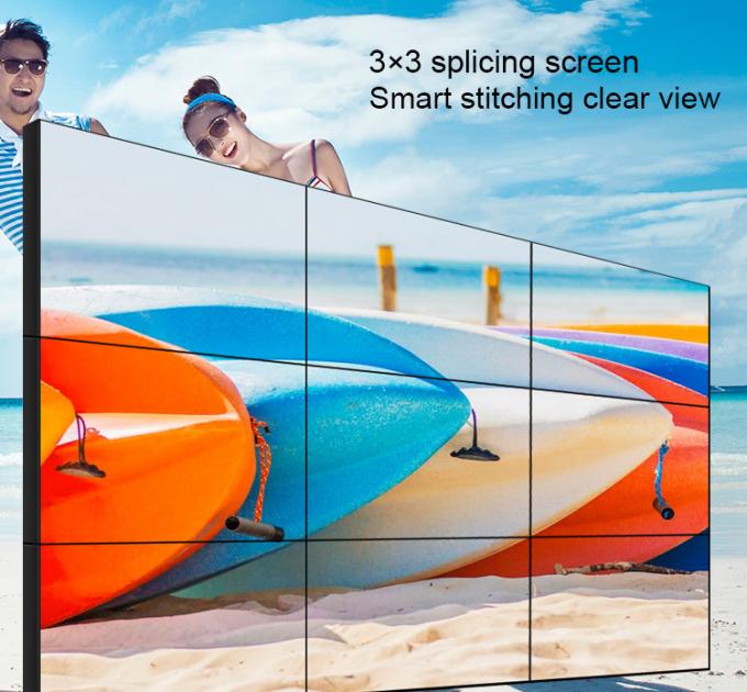 55 ίντσα στένεψε Bezel συνδετικός τον τηλεοπτικό τοίχο 3x3 LCD για τη διαφήμιση της επίδειξης με τον τηλεοπτικό ελεγκτή τοίχων